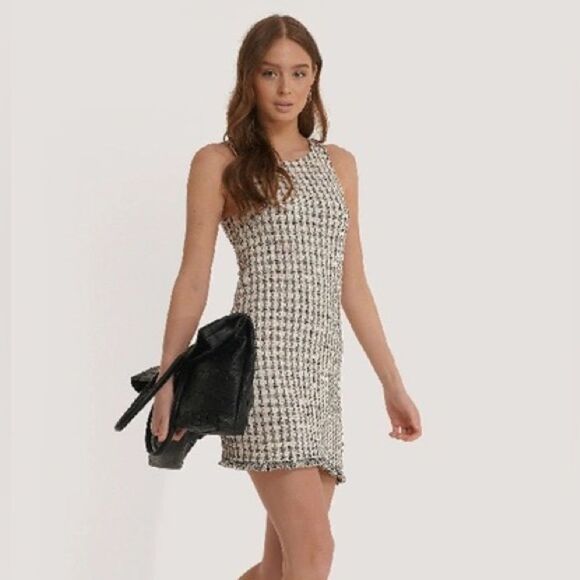 Mango Knit Cotton Blend Textured Dress - Picture 1 of 6